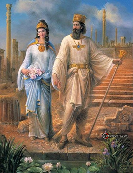 Artemisia I y el rey Jerjes de Persia