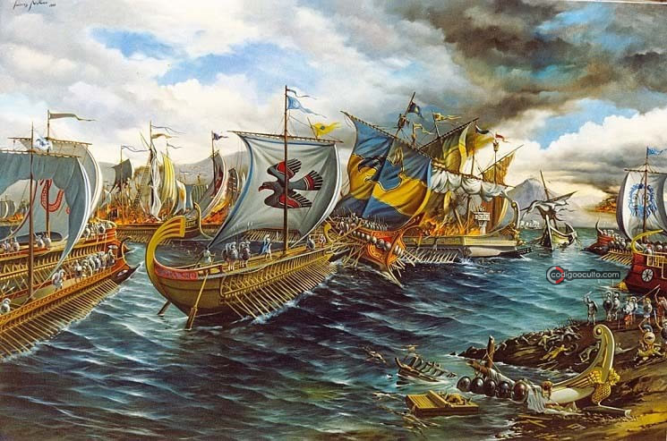 Ilustración de la batalla de Salamina