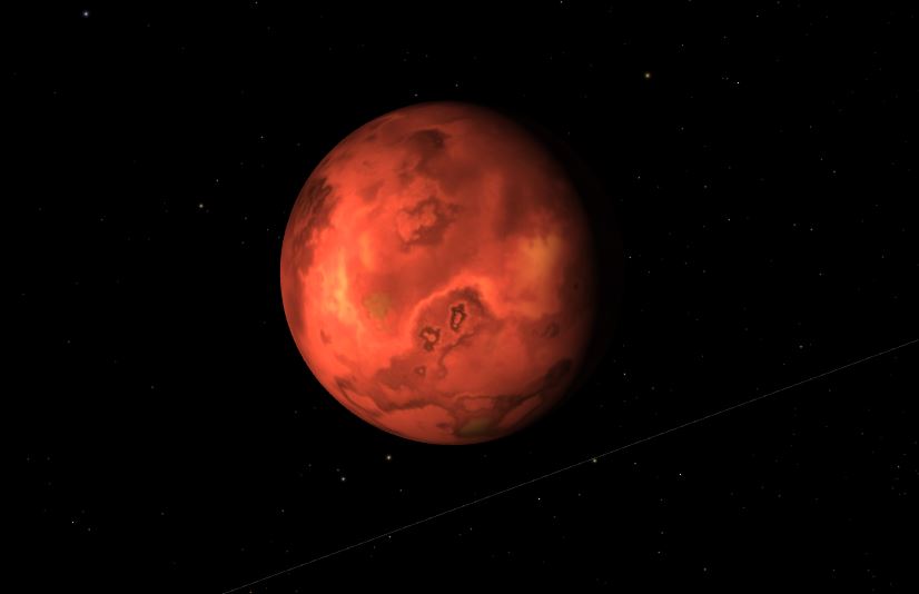 Representación del exoplaneta HD 137496-b, un mundo rocoso y más grande que la Tierra
