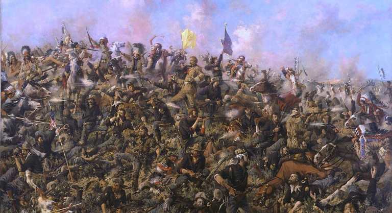 "La última resistencia de Custer" por Edgar Samuel Paxson (1899)