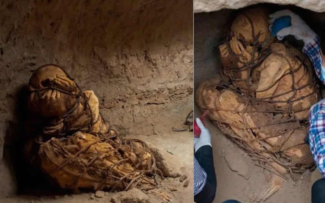 Perú: descubierta momia de 800 años con el cuerpo atado y manos sobre el rostro