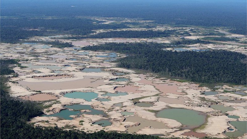 Así luce una parte de la Amazonía deforestada para realizar actividades de minería ilegal