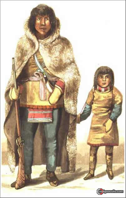 El pueblo nativo "Dene" son descendientes de los indios Yellowknife (en la imagen)