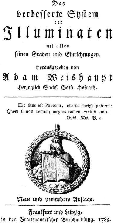 Símbolo original de los Iluminados de Baviera impreso en un panfleto de 1788