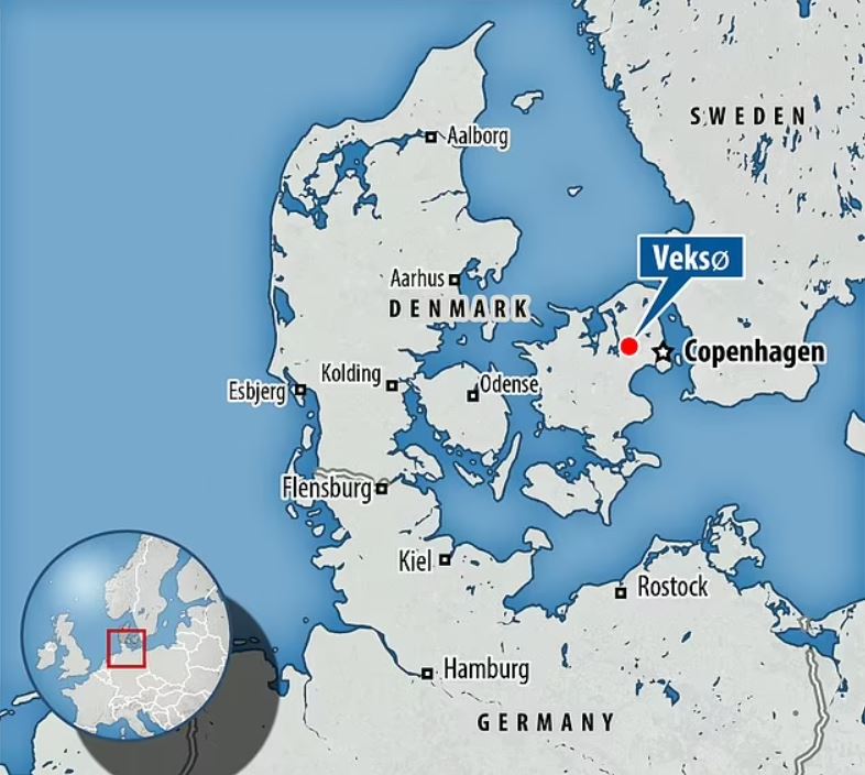 Veksø es una pequeña ciudad ubicada a aproximdamente 20 km al noroeste de Copenhague, Dinamarca