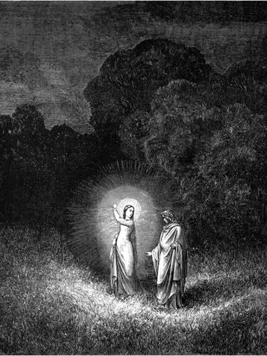 “Beatriz y Virgilio”, de Gustave Doré.