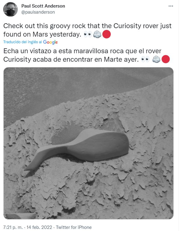 Una roca extrañamente pulida en Marte