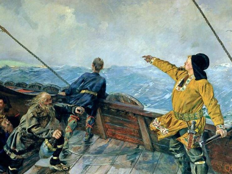 Leif Erikson descubriendo América