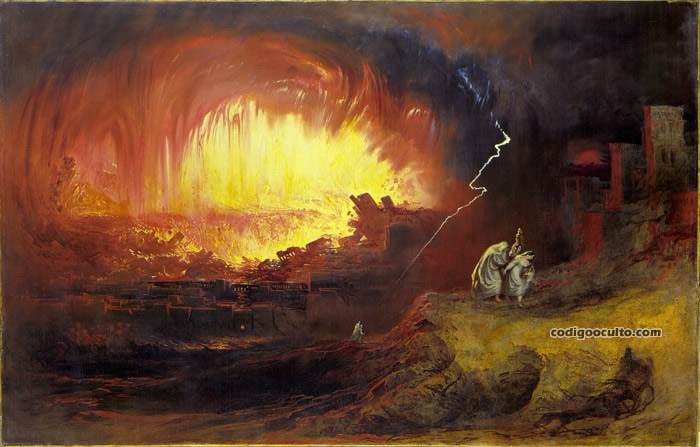 La destrucción de Sodoma y Gomorra, por John Martin, año 1832