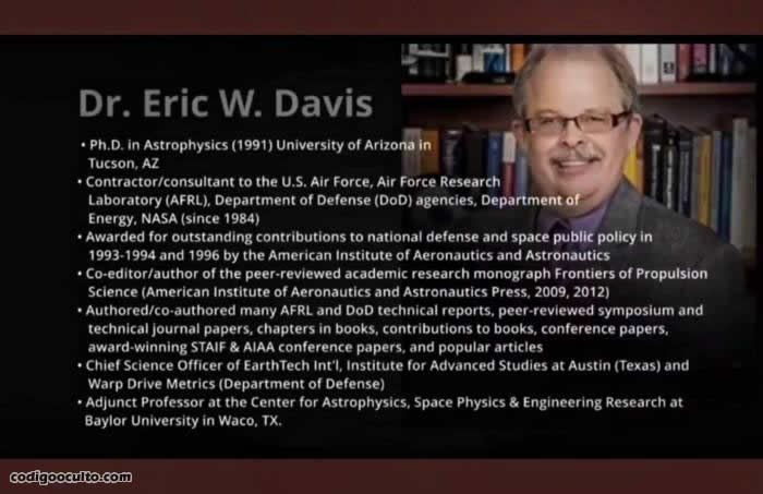 Dr. Eric W. Davis, astrofísico