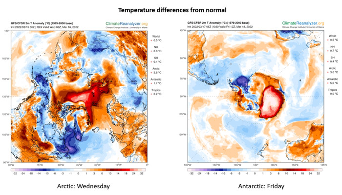 Imágenes térmicas que demuestran la variación del calor en el Lago Vostok