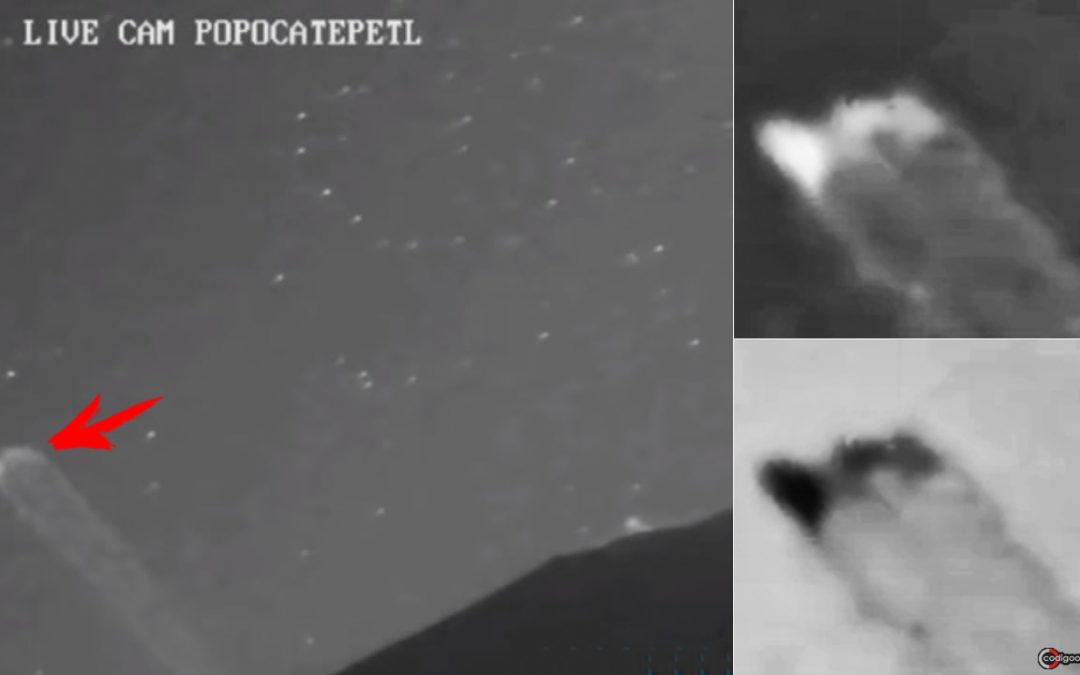 Captan OVNI “salir disparado” de volcán Popocatépetl en imágenes en vivo (VIDEO)