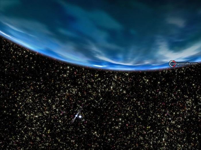 Impresión artística del planeta PSR B1620-26c mirando hacia uno de sus soles