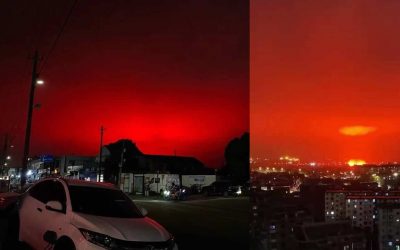 ¿Por qué el cielo se volvió completamente rojo en China?