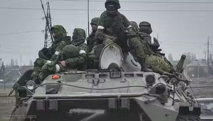 Soldados en la guerra Rusia / Ucrania