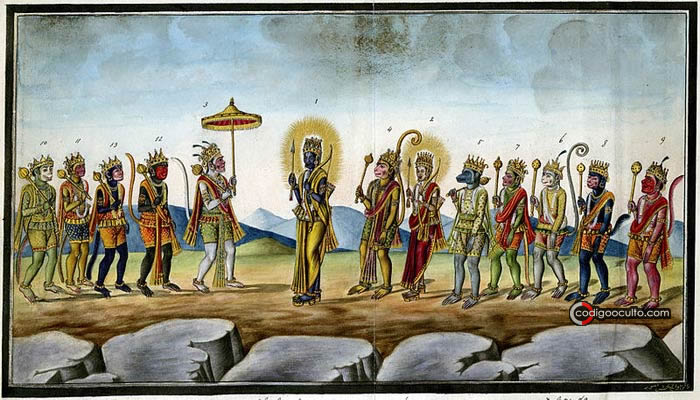 Rama junto al ejército de Vanara