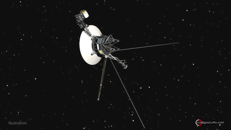 La nave espacial Voyager 1 de la NASA, que se muestra en esta ilustración, ha estado explorando nuestro sistema solar desde 1977, junto con su gemela, la Voyager 2