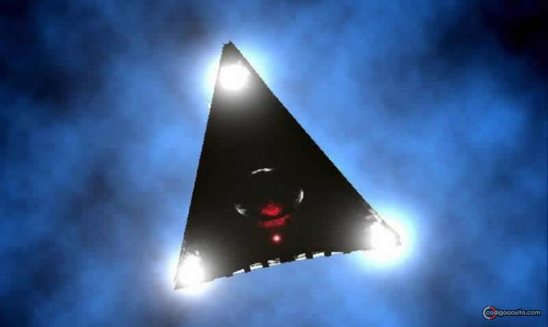 Representación del OVNI triangular TR-3B Astra