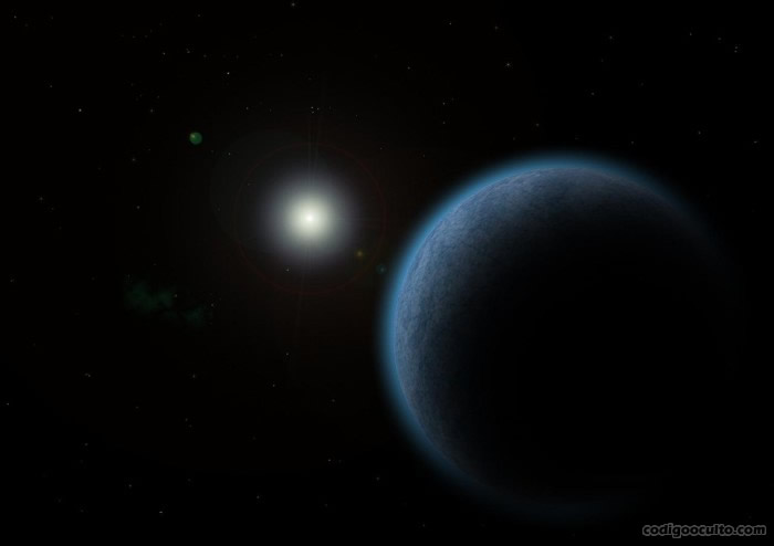 Representación de un planeta "gigante gaseoso" como WASP-96 b