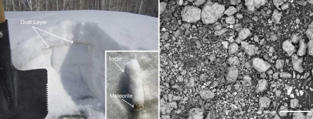 Microcristales en el polvo del meteorito de Chelyabinsk