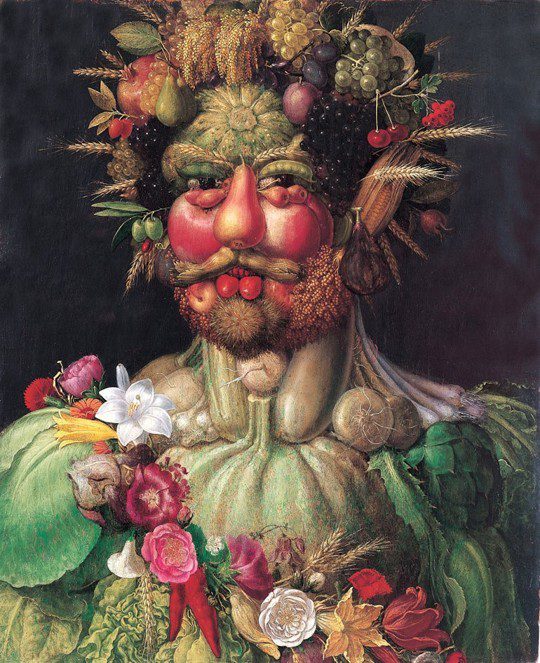 Giussepe Arcimboldo inmortalizó a Rodolfo II, en un retrato que expresa la comunión con la naturaleza
