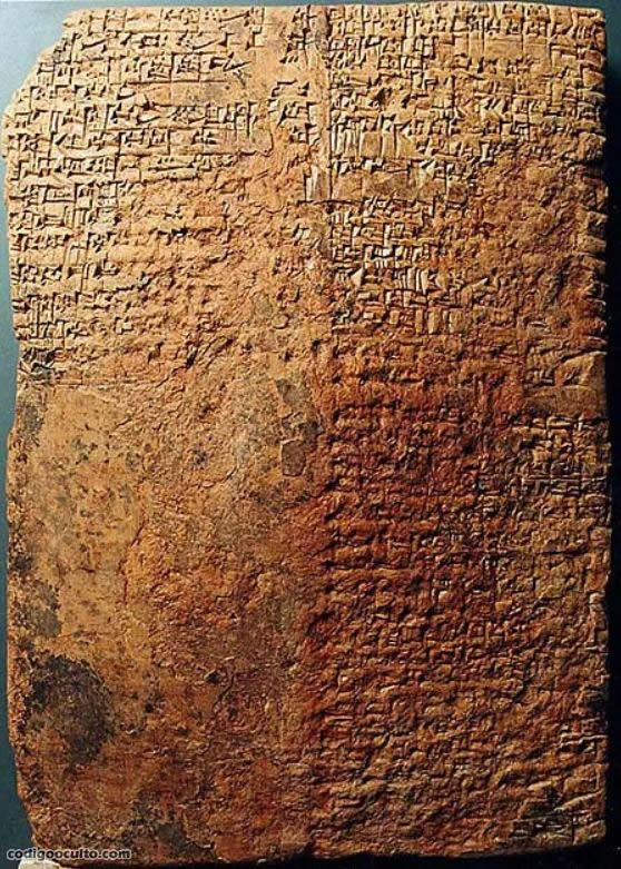 Tablillas de arcilla de la antigua Sumeria en escritura cuneiforme cuentan la historia de los Annunaki