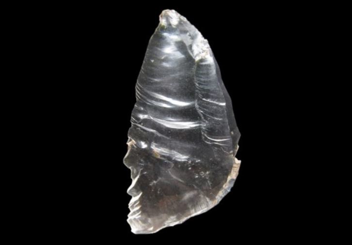Muestra de cristal de roca encontrado