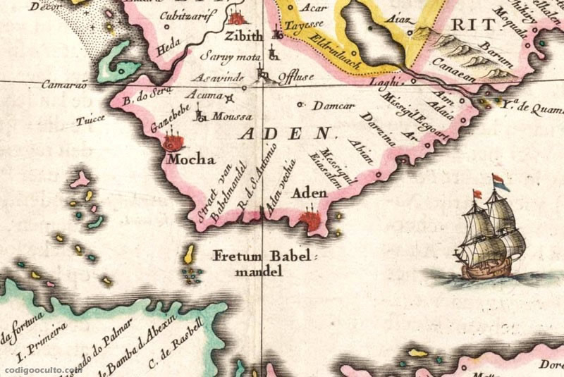 Africae Tabula Nova, el mapa del cartógrafo flamenco Abraham Ortelius, datado de 1570 y que integrara el Theatrum Orbis Terrarum. Allí aparece mencionada Damcar, ciudad cercana al actual Golfo de Aden, fuente de innumerables rumores conspiranoicos