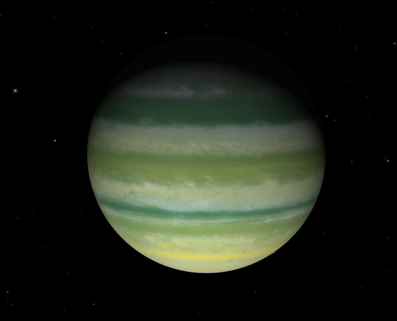 Representación artística del exoplaneta HIP 65426 b