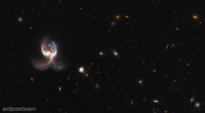 Un choque violento de dos galaxias