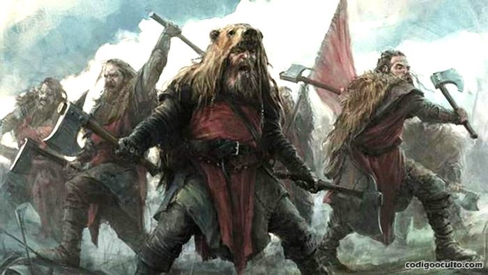 Representación artística de Berserkers vikingos
