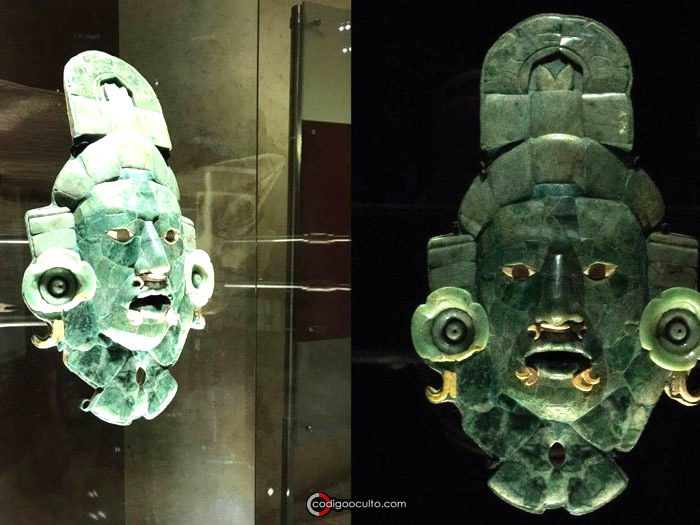 Detalle de la máscara de Calakmul
