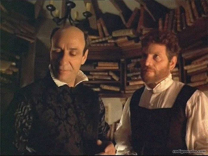 Escena del filme de 1994 sobre la vida de Nostradamus, donde en uno de sus pasajes se retrata su alianza esotérica junto a Giulio Cesare Scaligero, quién por algunos años fuera su mentor