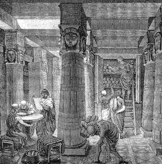Biblioteca de Alejandría, Egipto (300 a. C.)