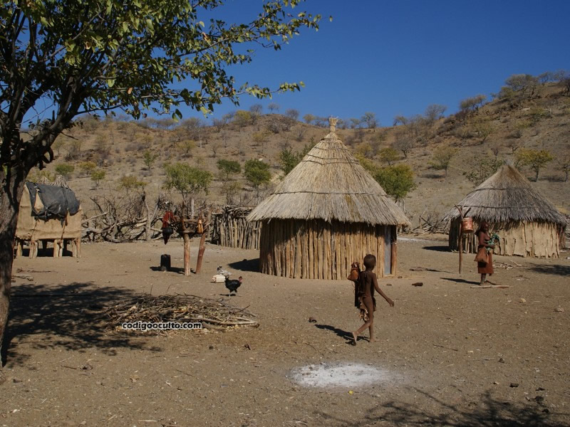 Villa de la tribu Himba en África