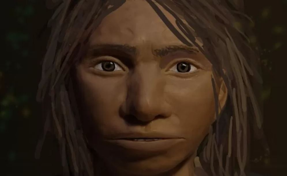 Representación artística del aspecto del rostro de un denisovano