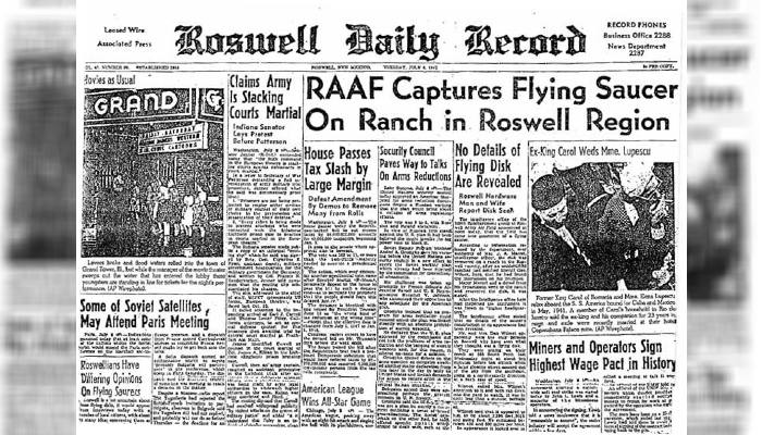 Diario que reseñó el incidente Roswell