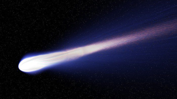 Representación de un cometa