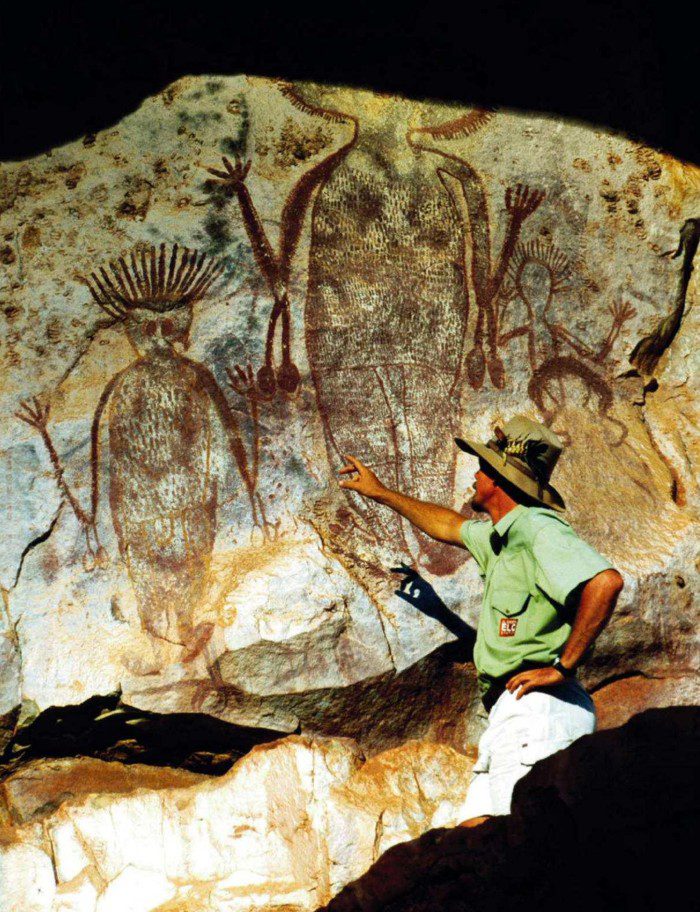 Pintura rupestre denominada "El Gran Rey Marciano"