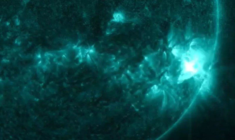 A medida que el ciclo solar se acerca a su máximo, los expertos en clima espacial esperan erupciones solares más poderosas, como esta llamarada X1.2 vista el 28 de marzo