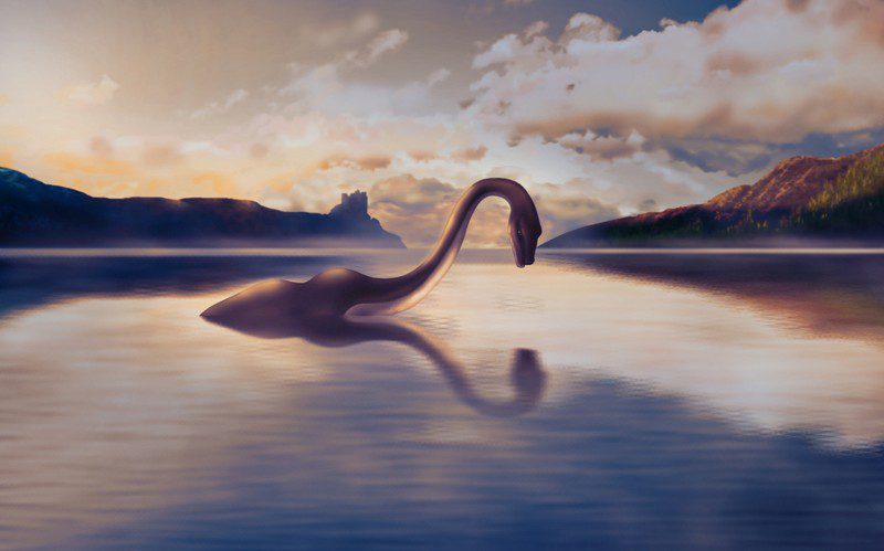 Representación artística del monstruo del lago Ness