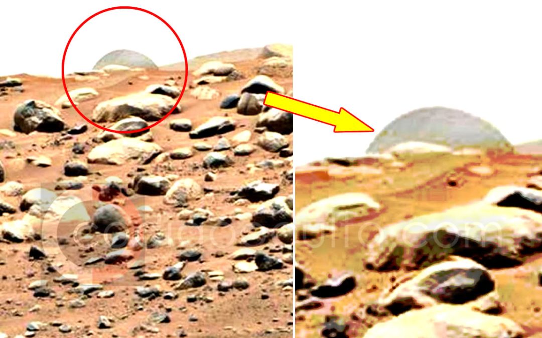 ¿Es esto un “OVNI” con forma de disco caído en Marte?