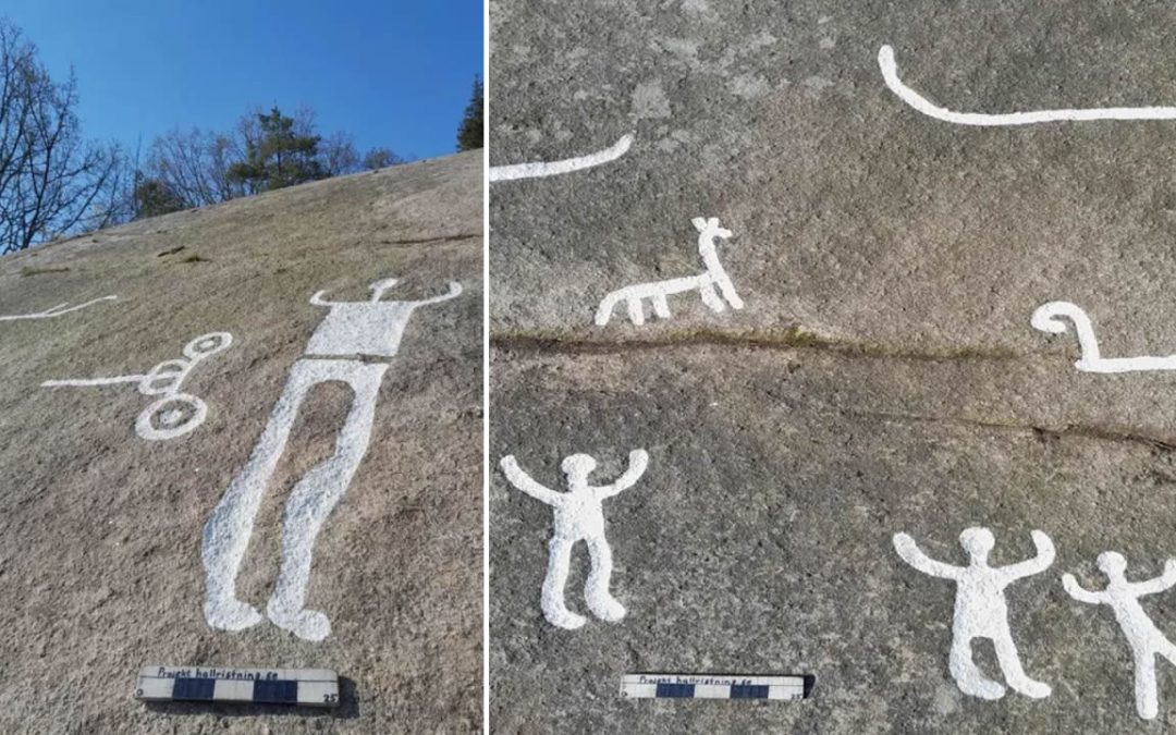 Descubren petroglifos de 2.700 años que representan personas, barcos y animales en Suecia