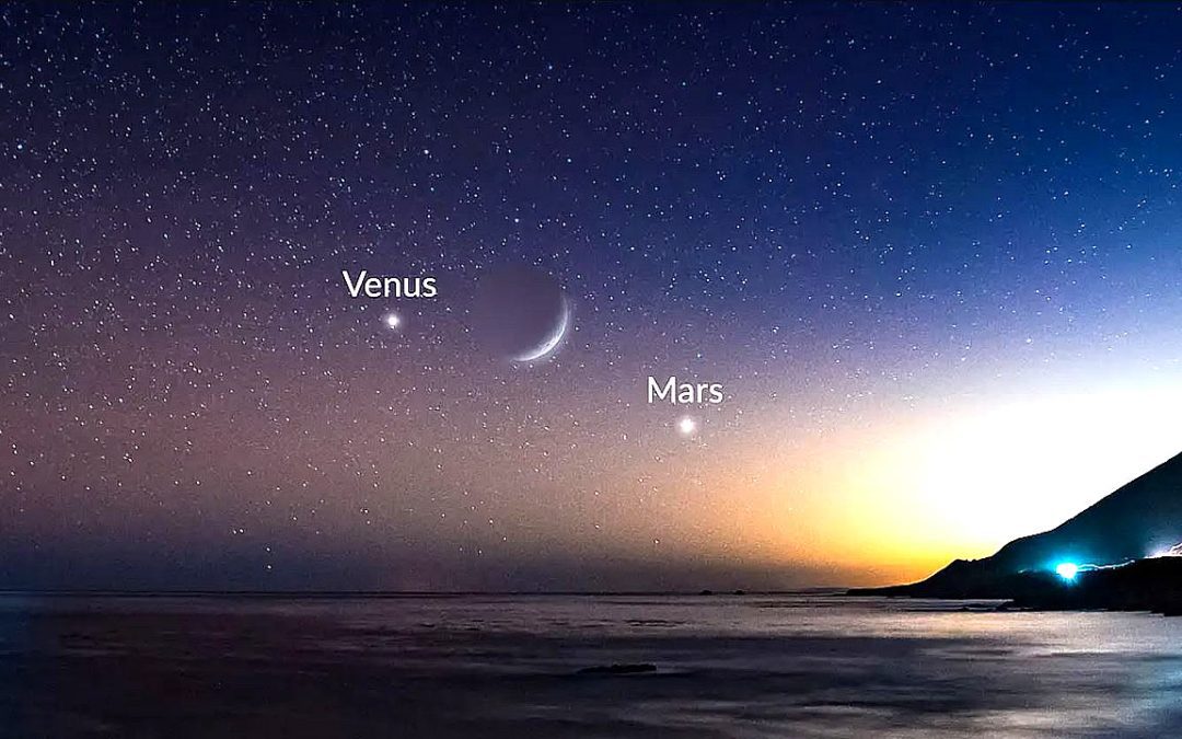 La Luna, Venus y Marte brillarán juntos en el cielo hoy en pleno solsticio de junio