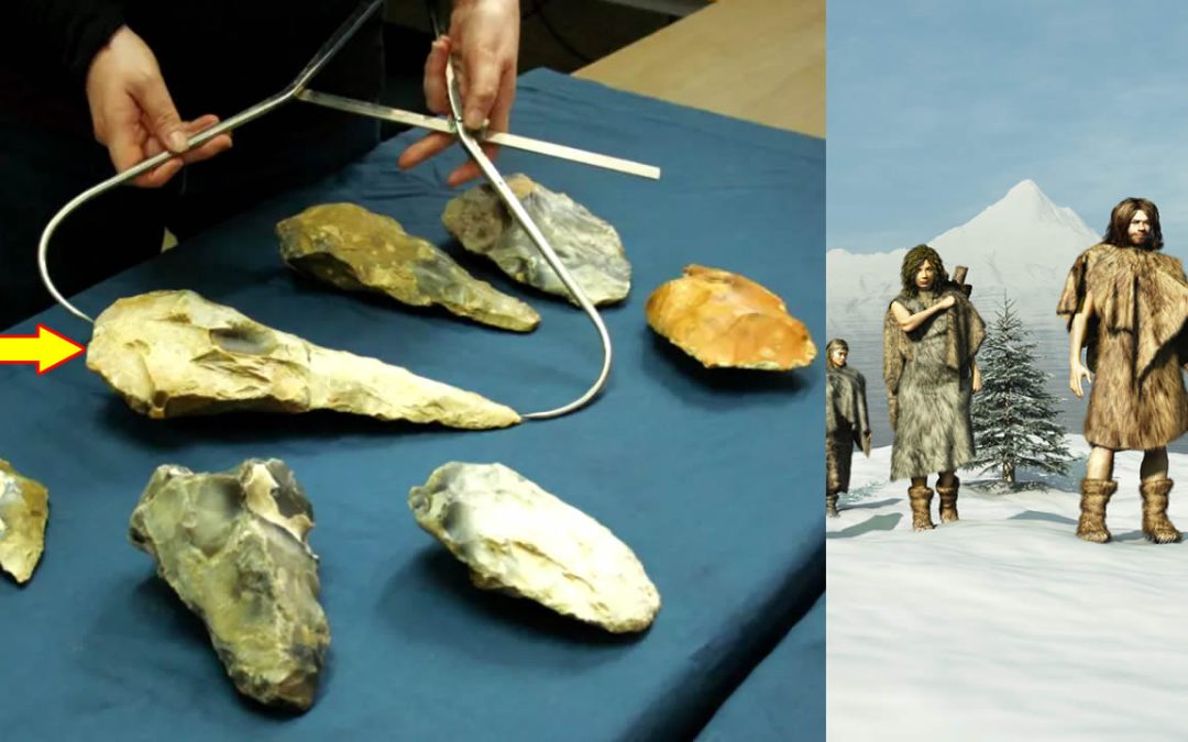 Arqueólogos descubren enorme hacha de la Edad de Hielo, pero es tan grande que es difícil manipularla