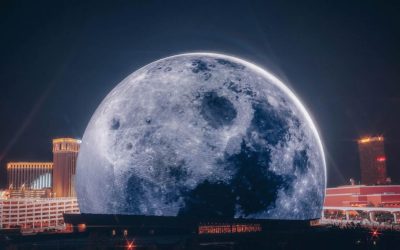 Mira cómo la “Esfera de Las Vegas” se transforma en la Luna, Marte y la Tierra