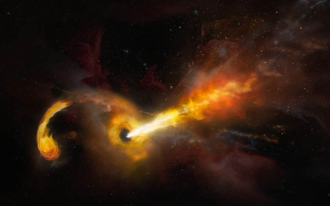 Agujero negro “asesino” despedazó una estrella y dejó sus restos esparcidos por la galaxia