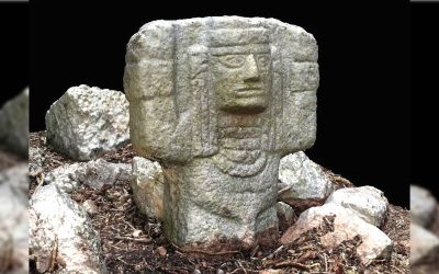 Descubren la estatua de un “atlante” en zona arqueológica de Chichén Itzá