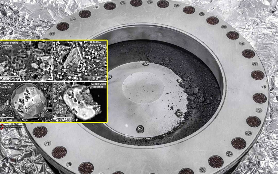 Descubren carbono y agua, componentes básicos para la vida, en muestras del asteroide Bennu