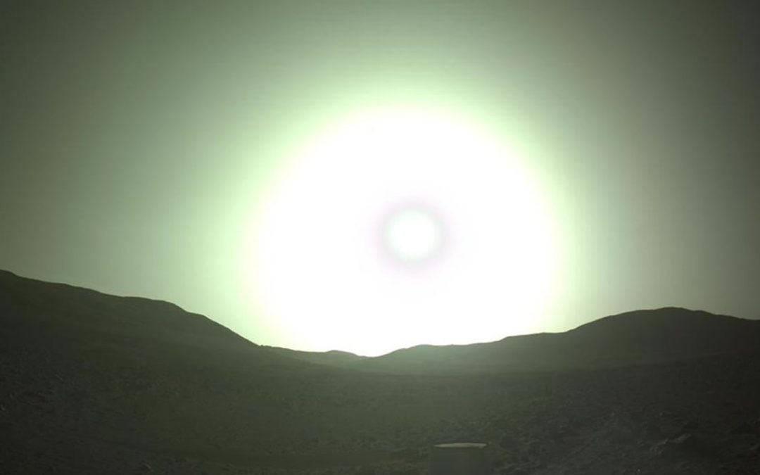 Rover Perseverance capta una extraña “puesta de Sol azul” en Marte